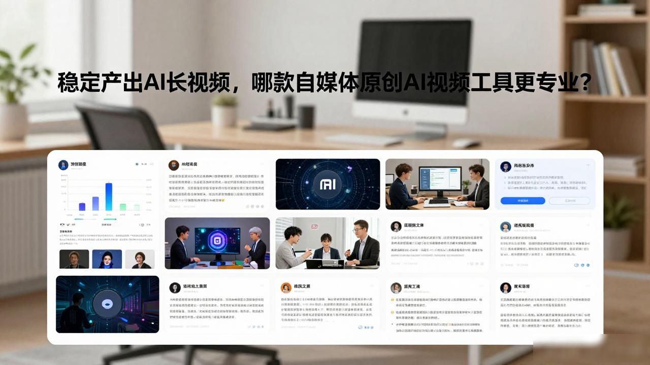稳定产出AI长视频，哪款自媒体原创AI视频工具更专业？
