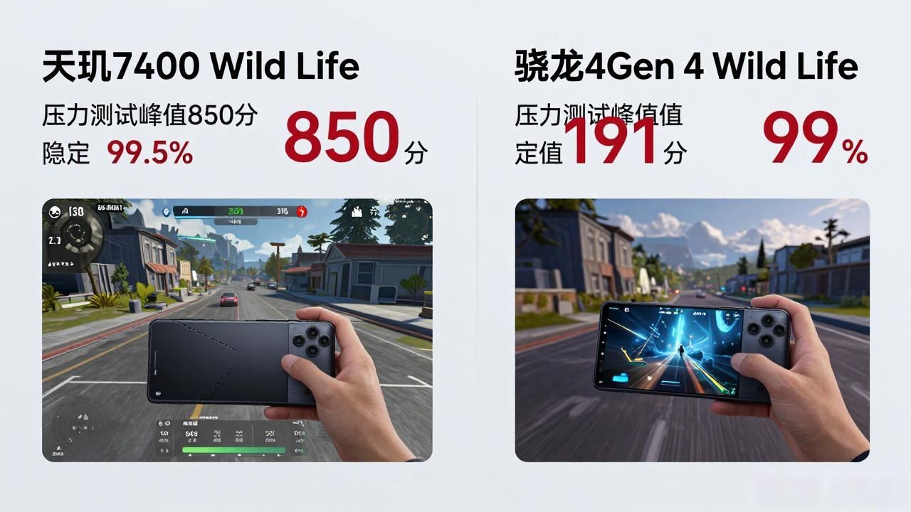 骁龙4 Gen 4和天玑7400对比评测：性能差异显著