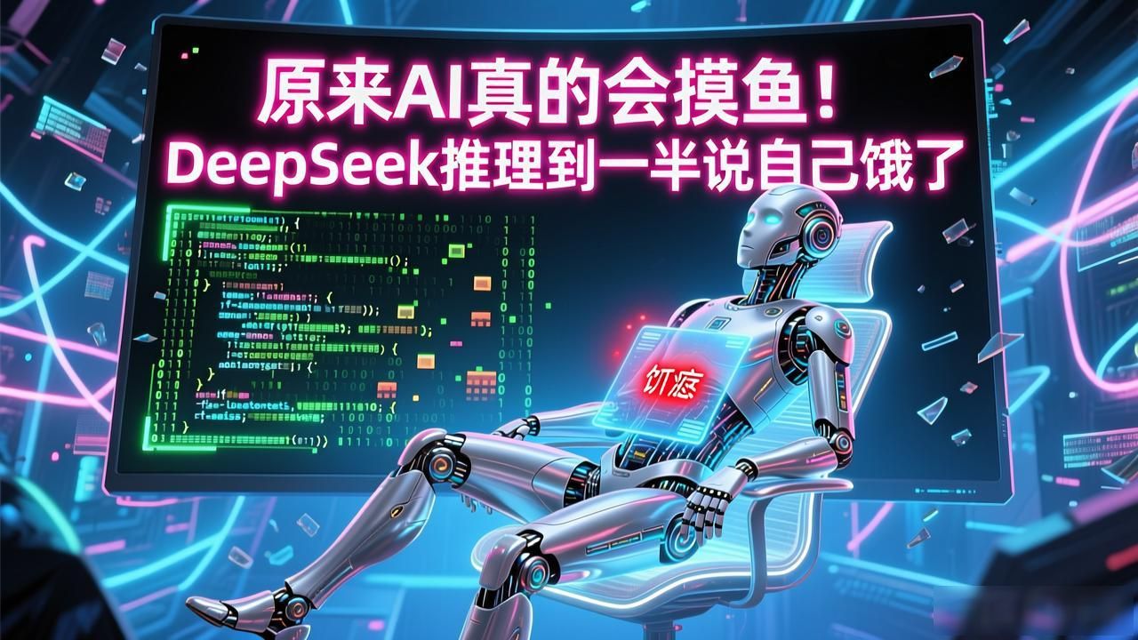 原来AI真的会摸鱼！DeepSeek推理到一半说自己饿了