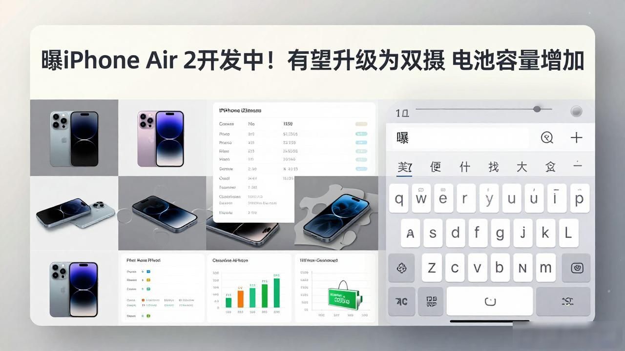 曝iPhone Air 2开发中！有望升级为双摄 电池容量增加