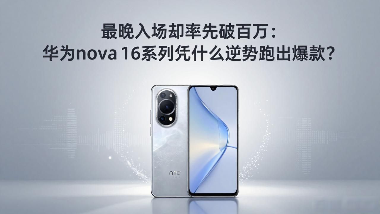 最晚入场却率先破百万：华为nova 16系列凭什么逆势跑出爆款？
