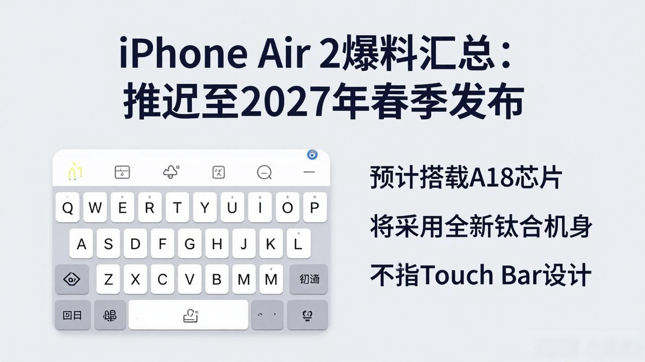 iPhone Air 2爆料汇总：推迟至2027年春季发布