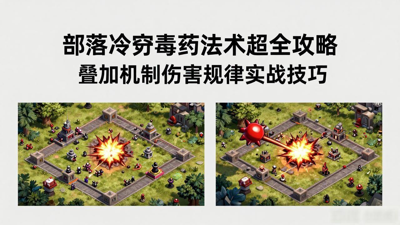 部落冲突毒药法术超全攻略 叠加机制伤害规律实战技巧