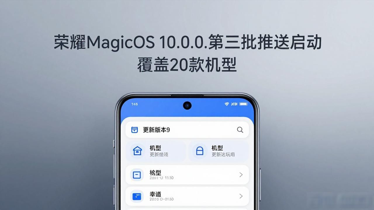 荣耀MagicOS 10.0.0.170第三批推送启动 覆盖20款机型