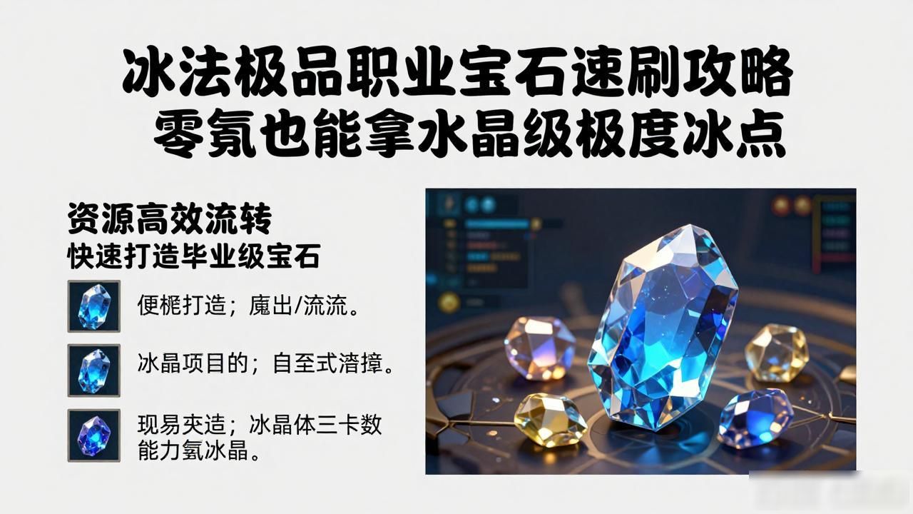 冰法极品职业宝石速刷攻略 零氪也能拿水晶级极度冰点