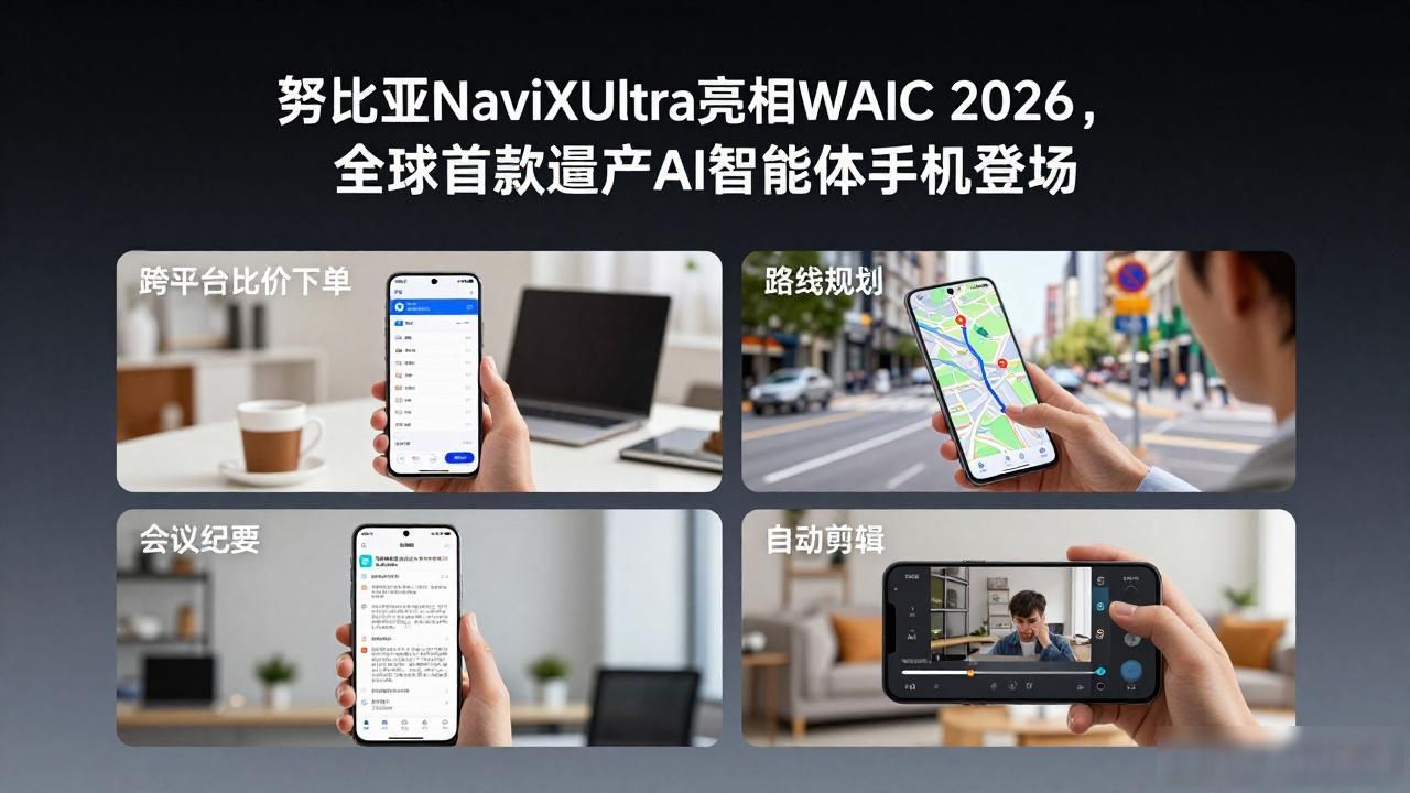努比亚NaviX Ultra亮相WAIC 2026，全球首款量产AI智能体手机登场