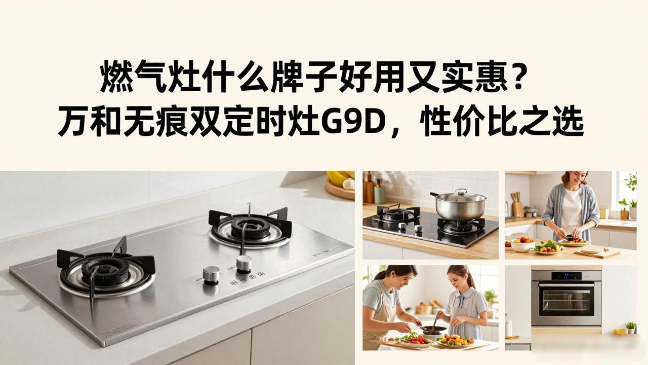 燃气灶什么牌子好用又实惠？万和无痕双定时灶G9D，性价比之选