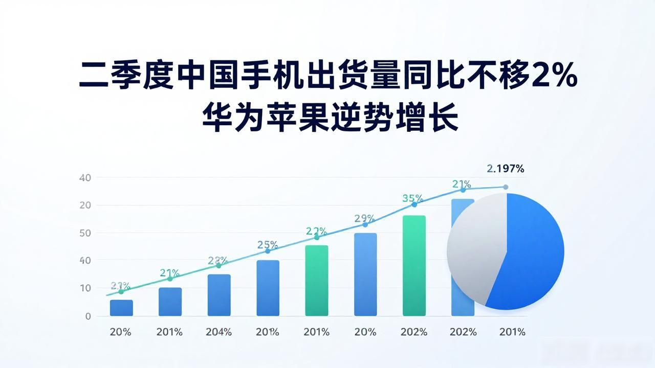 二季度中国手机出货量同比下降2% 华为苹果逆势增长