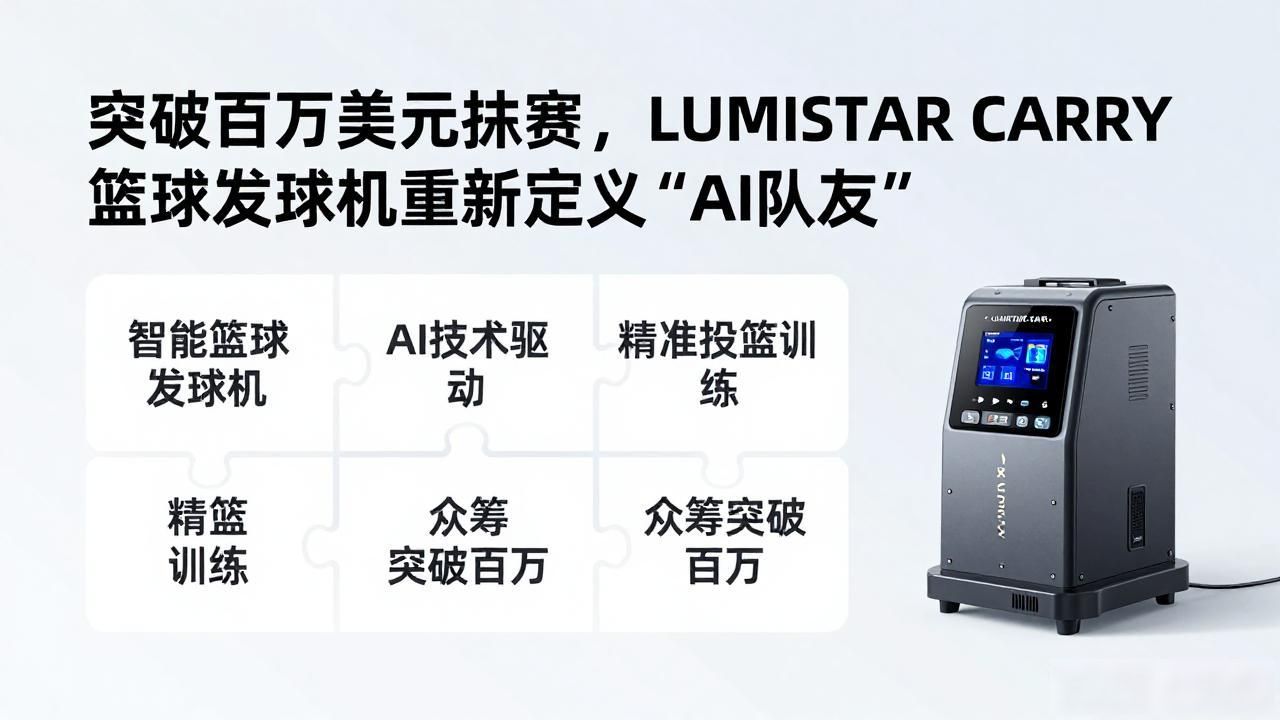 突破百万美元众筹，LUMISTAR CARRY篮球发球机重新定义“AI队友”