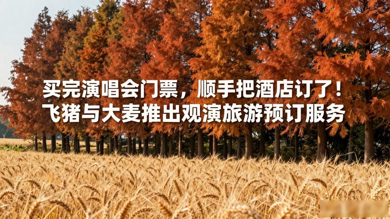 “买完演唱会门票，顺手把酒店订了！” 飞猪与大麦推出观演旅游预订服务