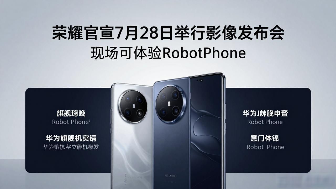 荣耀官宣7月28日举行影像发布会 现场可体验Robot Phone