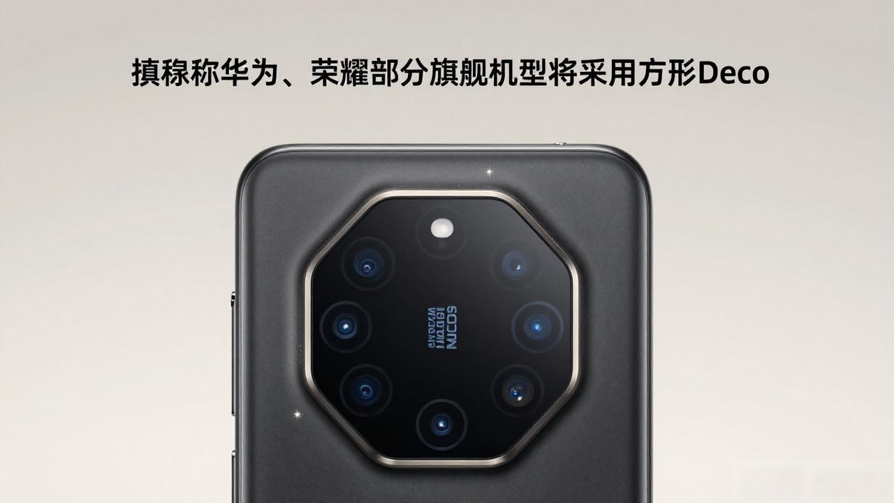 消息称华为、荣耀部分旗舰机型将采用方形Deco