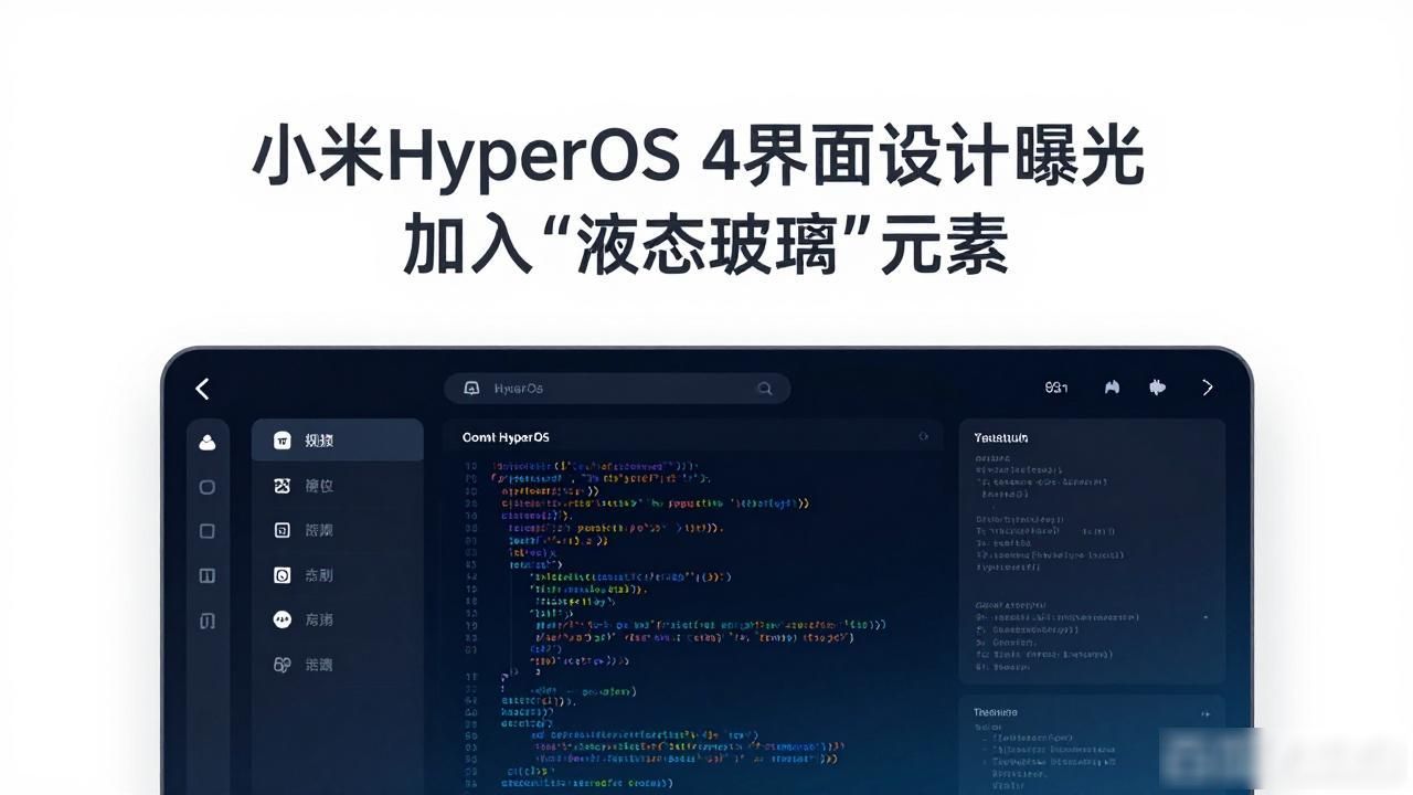 小米HyperOS 4界面设计曝光 加入“液态玻璃”元素