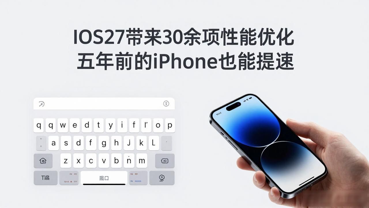iOS 27带来30余项性能优化 五年前的iPhone也能提速