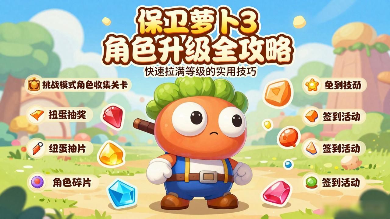 保卫萝卜 3 角色升级全攻略 快速拉满等级的实用技巧
