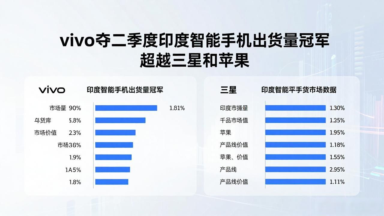 vivo夺二季度印度智能手机出货量冠军 超越三星和苹果