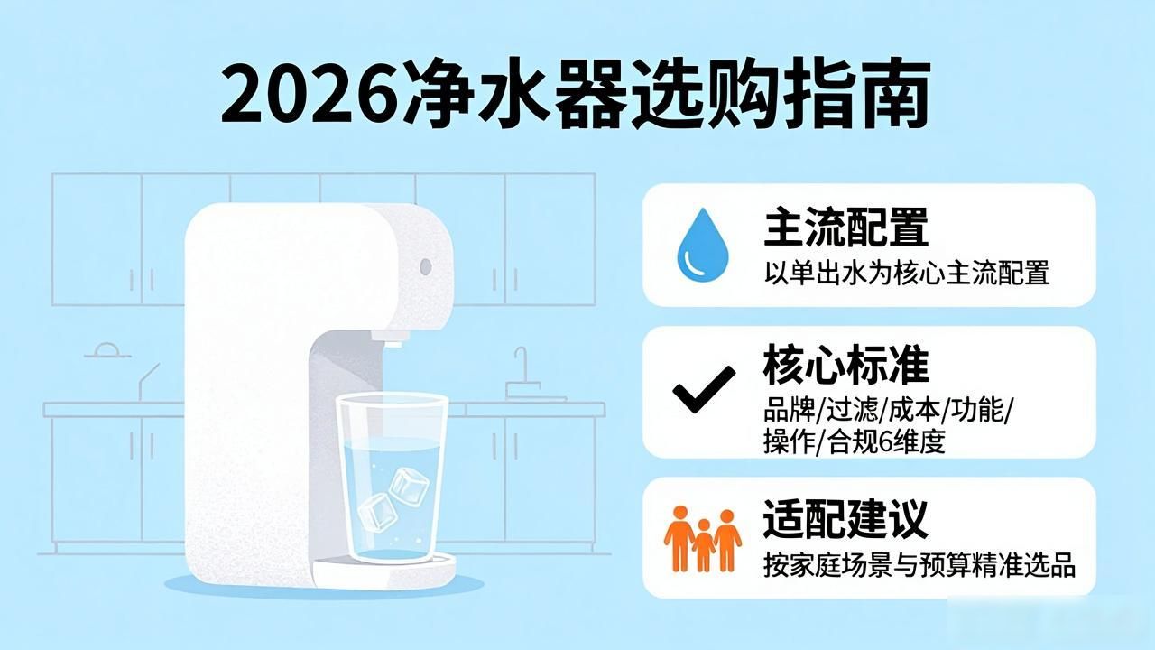 2026年净水器选购指南：不同场景、家庭如何选对净水方案？