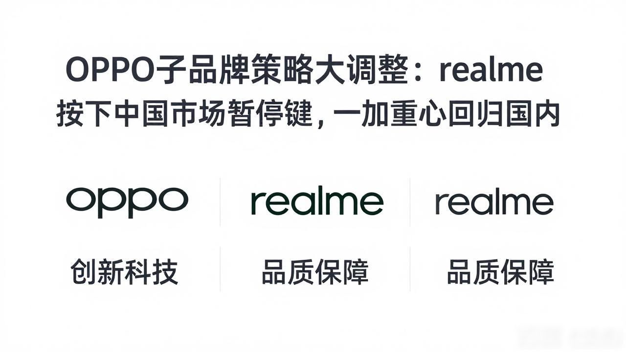 OPPO子品牌策略大调整：realme按下中国市场暂停键，一加重心回归国内