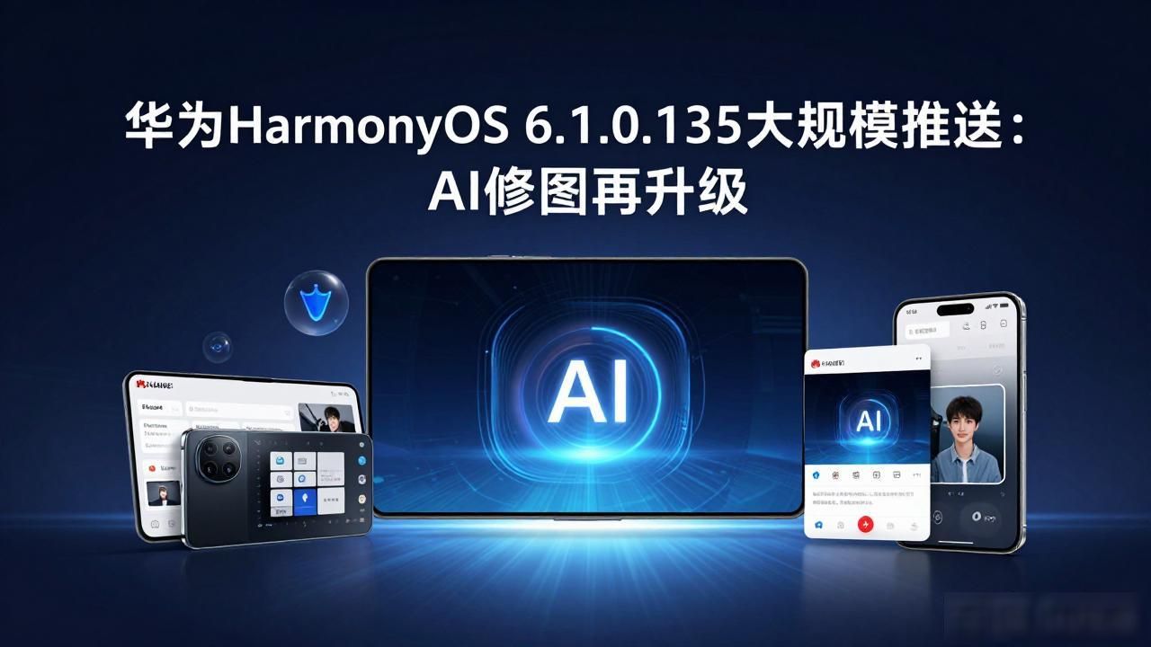 华为HarmonyOS 6.1.0.135大规模推送：AI修图再升级