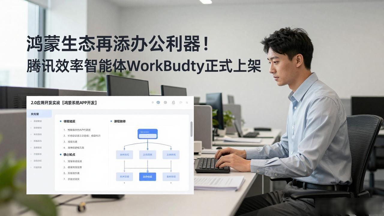鸿蒙生态再添办公利器！腾讯效率智能体WorkBuddy正式上架