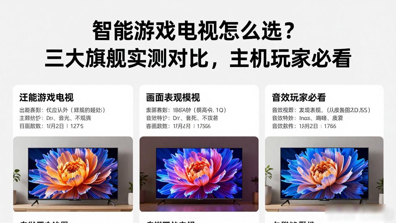 智能游戏电视怎么选？三大旗舰实测对比，主机玩家必看