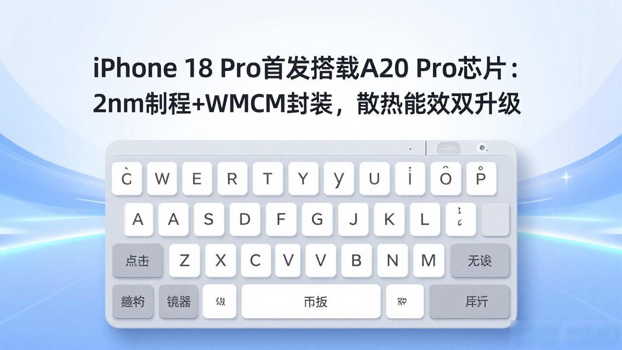 iPhone 18 Pro首发搭载A20 Pro芯片：2nm制程+WMCM封装，散热能效双升级