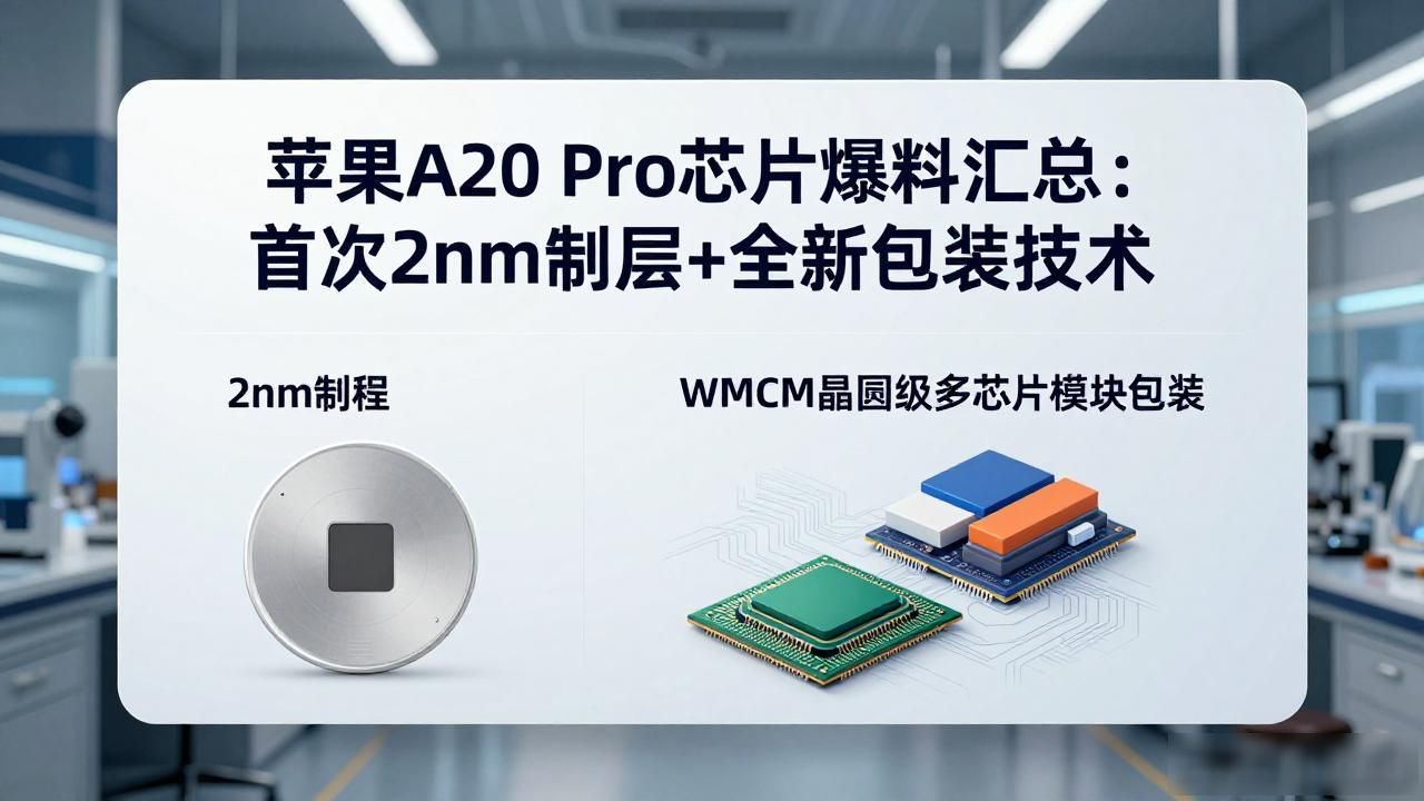 苹果A20 Pro芯片爆料汇总:首次2nm制程+全新封装技术