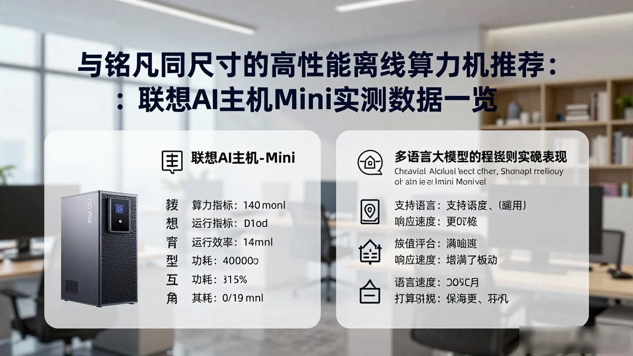 与铭凡同尺寸的高性能离线算力机推荐：联想AI主机Mini实测数据一览