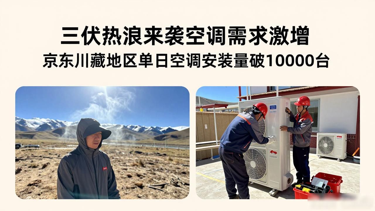 三伏热浪来袭空调需求激增 京东川藏地区单日空调安装量破10000台