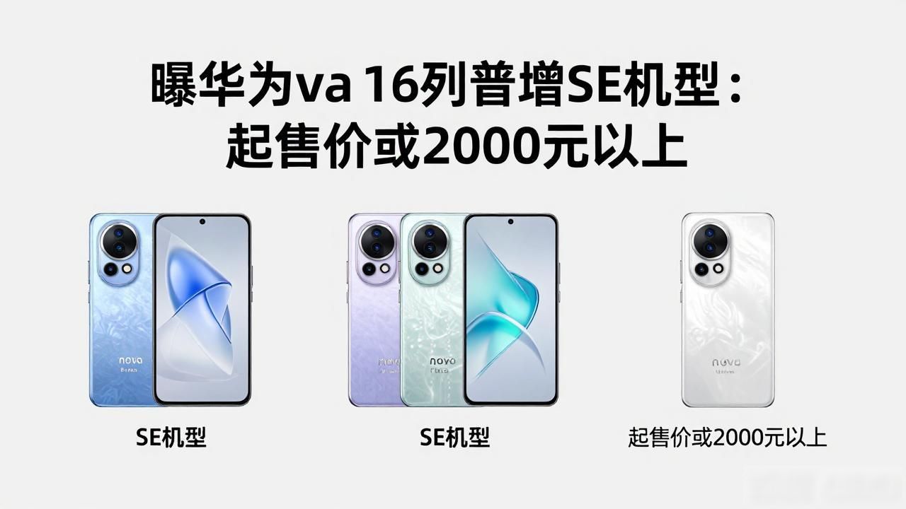 曝华为nova 16系列新增SE机型：起售价或2000元以上