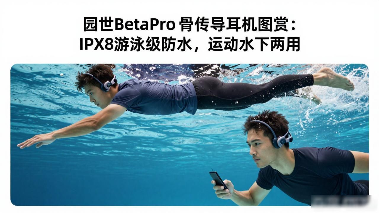 园世BetaPro 骨传导耳机图赏：IPX8游泳级防水，运动水下两用