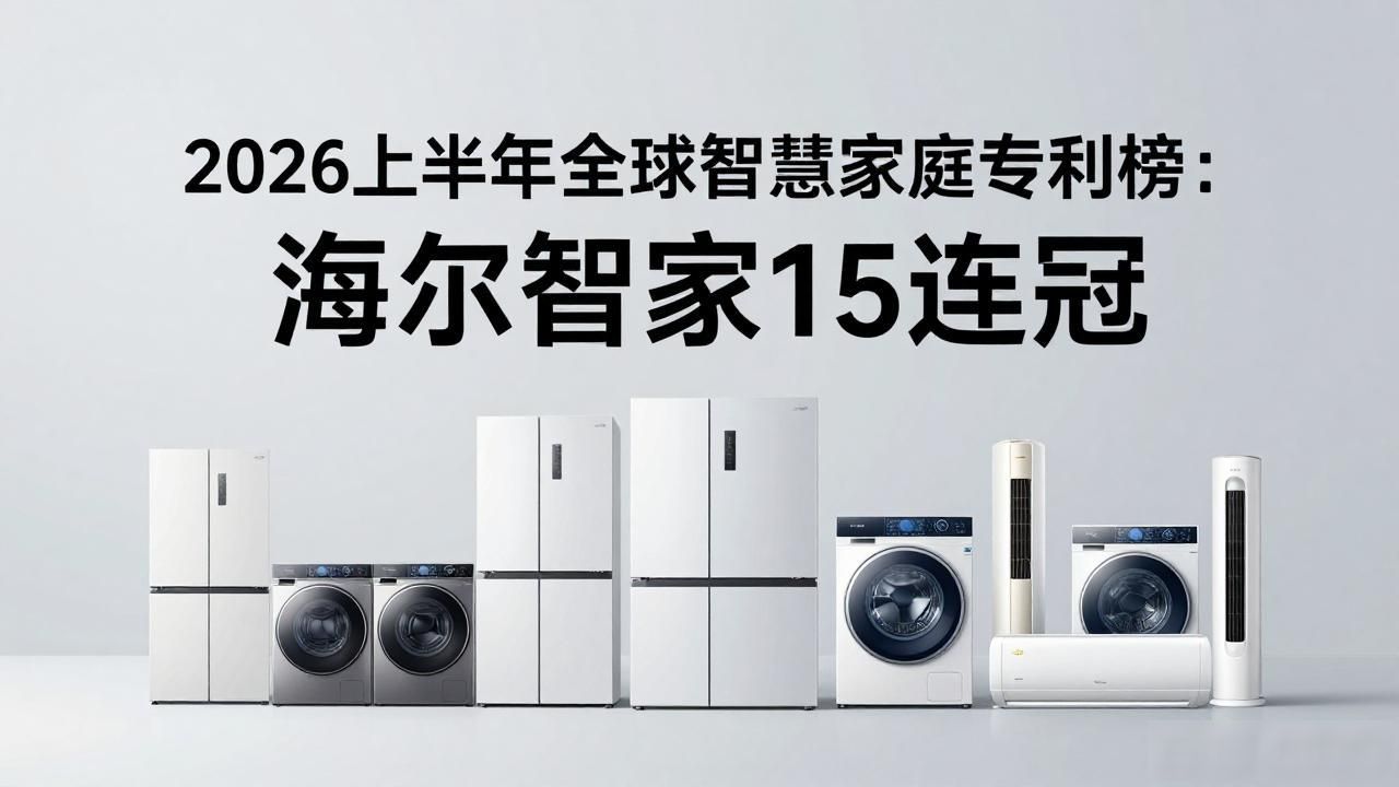 2026上半年全球智慧家庭专利榜：海尔智家15连冠