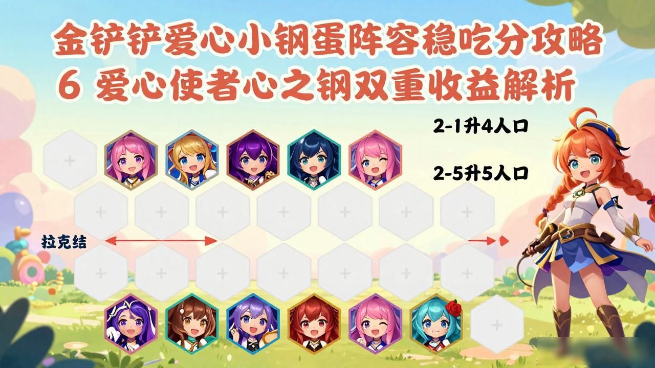 金铲铲爱心小钢蛋阵容稳吃分攻略 6 爱心使者心之钢双重收益解析