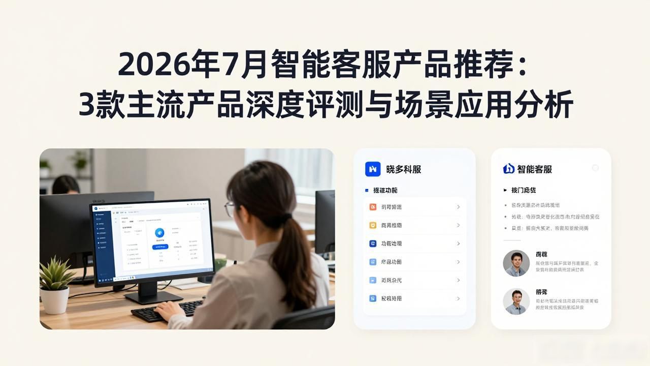 2026年7月智能客服产品推荐：3款主流产品深度评测与场景应用分析